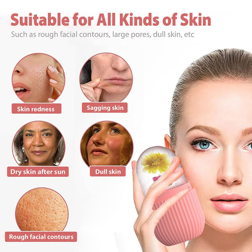 Silicone ice cube Roller - Skin Cooling Massage Tool